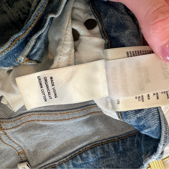 AGOLDE Riley Long Crop High Rise Straight Organic Cotton Jeans Size 27 - Picture 15 of 15